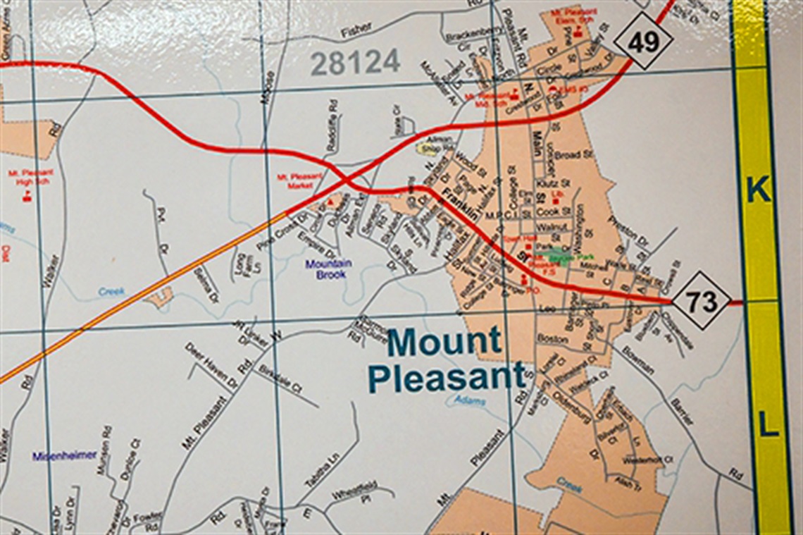Street Level Map of Mount Pleasant