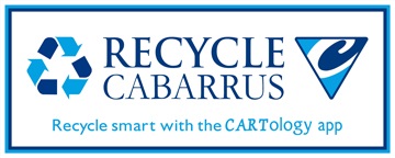 Recycle Cabarrus Blue and White Logo