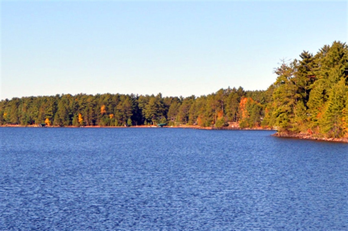Reservoir With Trees Along the Bank