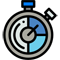 Tri-Colored Stopwatch Similar to a Chronometer