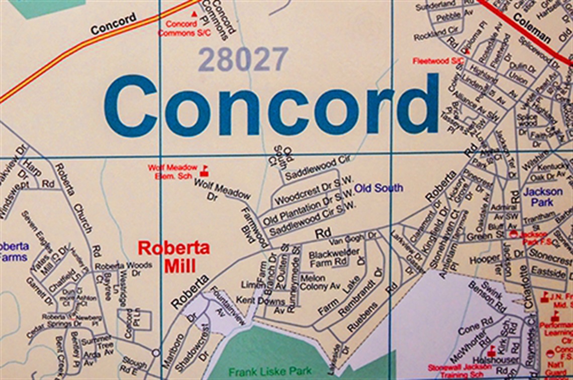 Street Level Map of Concord