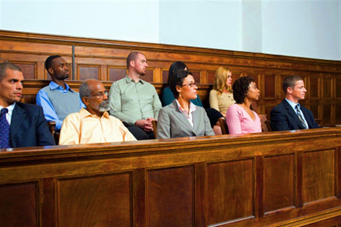 Jury Hearing a Case From the Jury Box